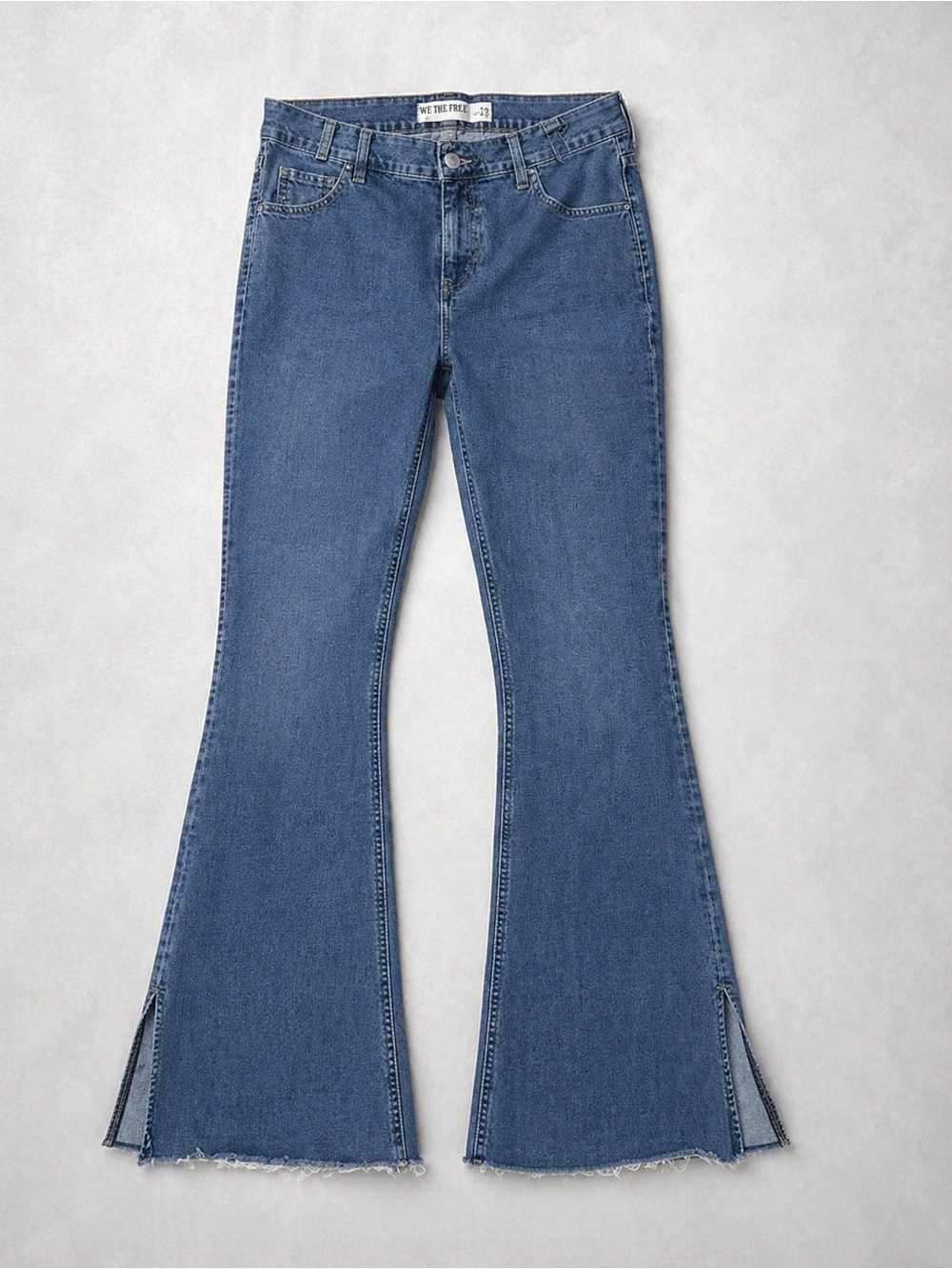We The Free Free People Flare Jeans Size 29 Side Slit Raw Hem